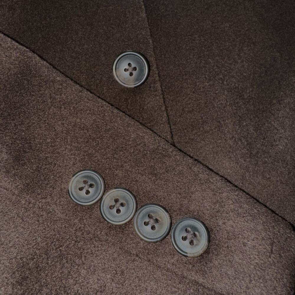 Mens Arnold Brant Cashmere Blazer Chocolate Brown Casual 3 Button 44 Long - Picture 9 of 10